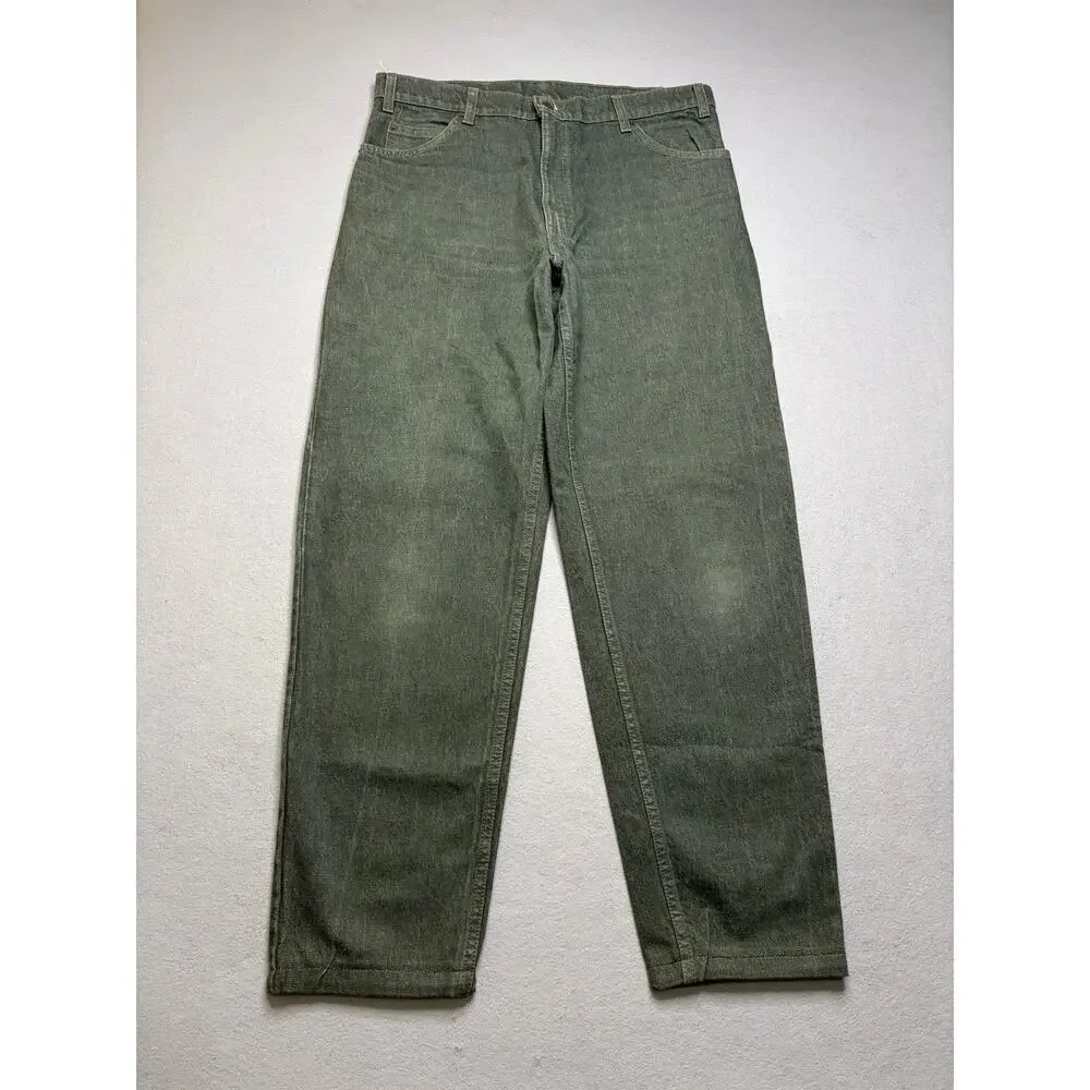 Vintage Levi's 550 Relaxed Fit Tapered Leg Jeans Men's 36x31.5 Green USA 90s‎